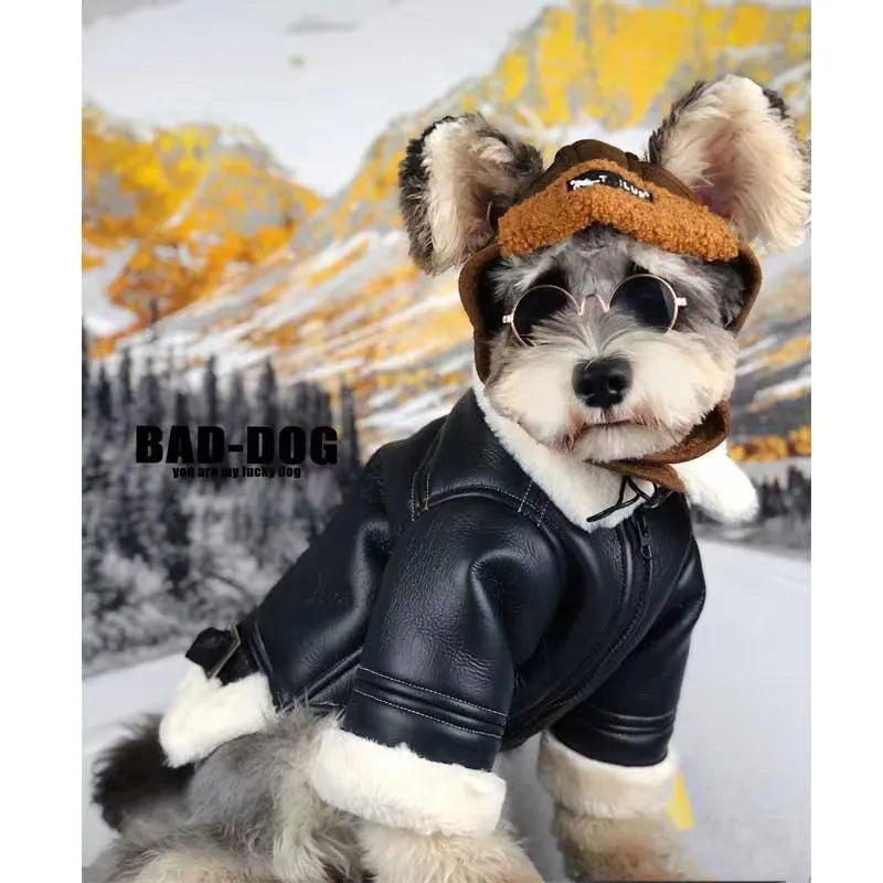 Winter PU Jacket for Dogs & Cats