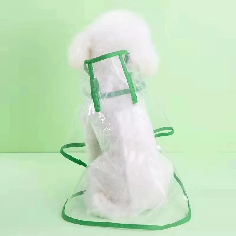 Dog Raincoat – Clear PVC Hooded Poncho