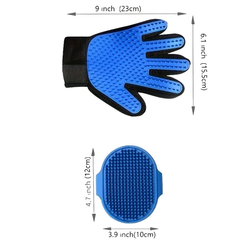 2Pcs Pet Grooming Glove Set