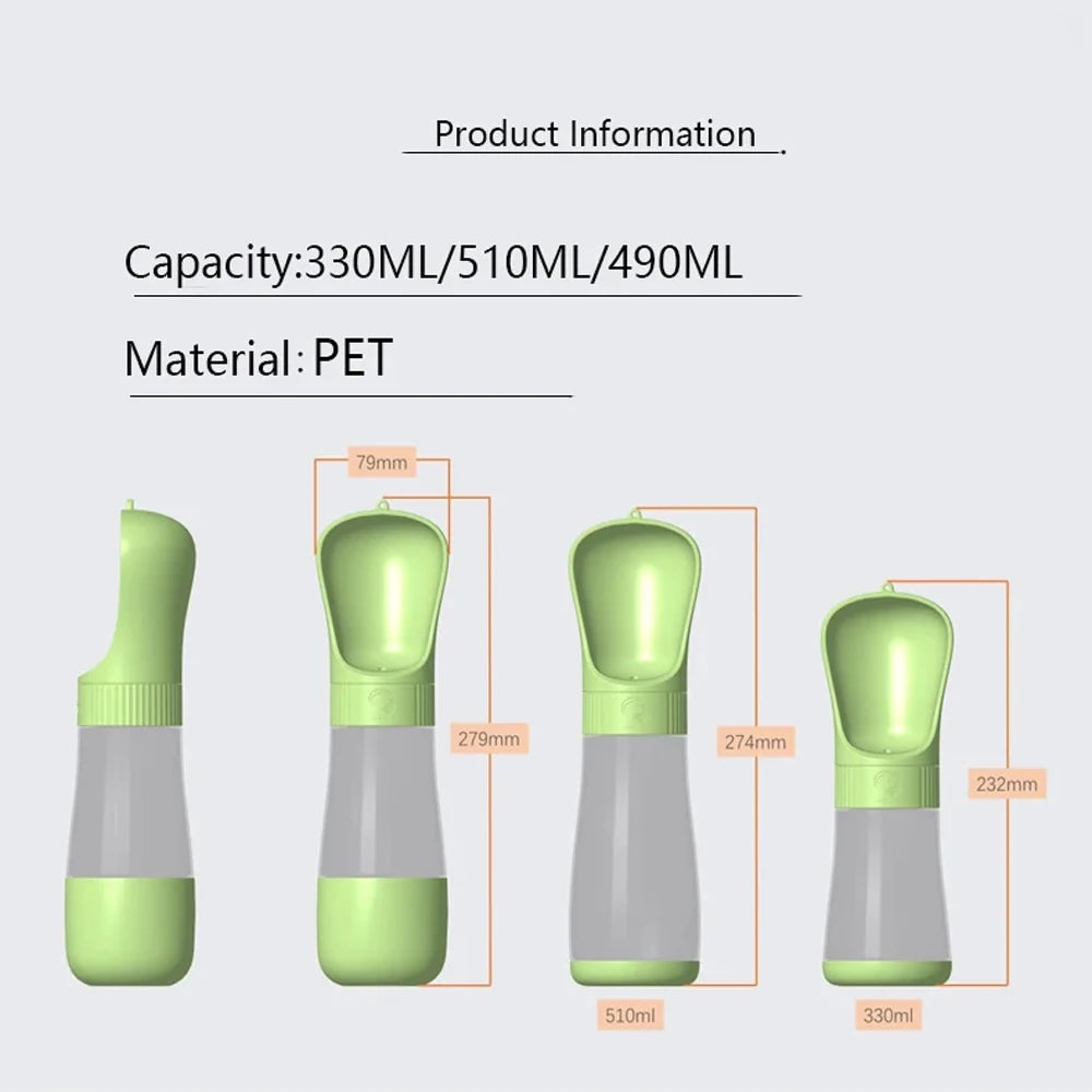 Portable Dog Water Bottle With a Drinking Bowl