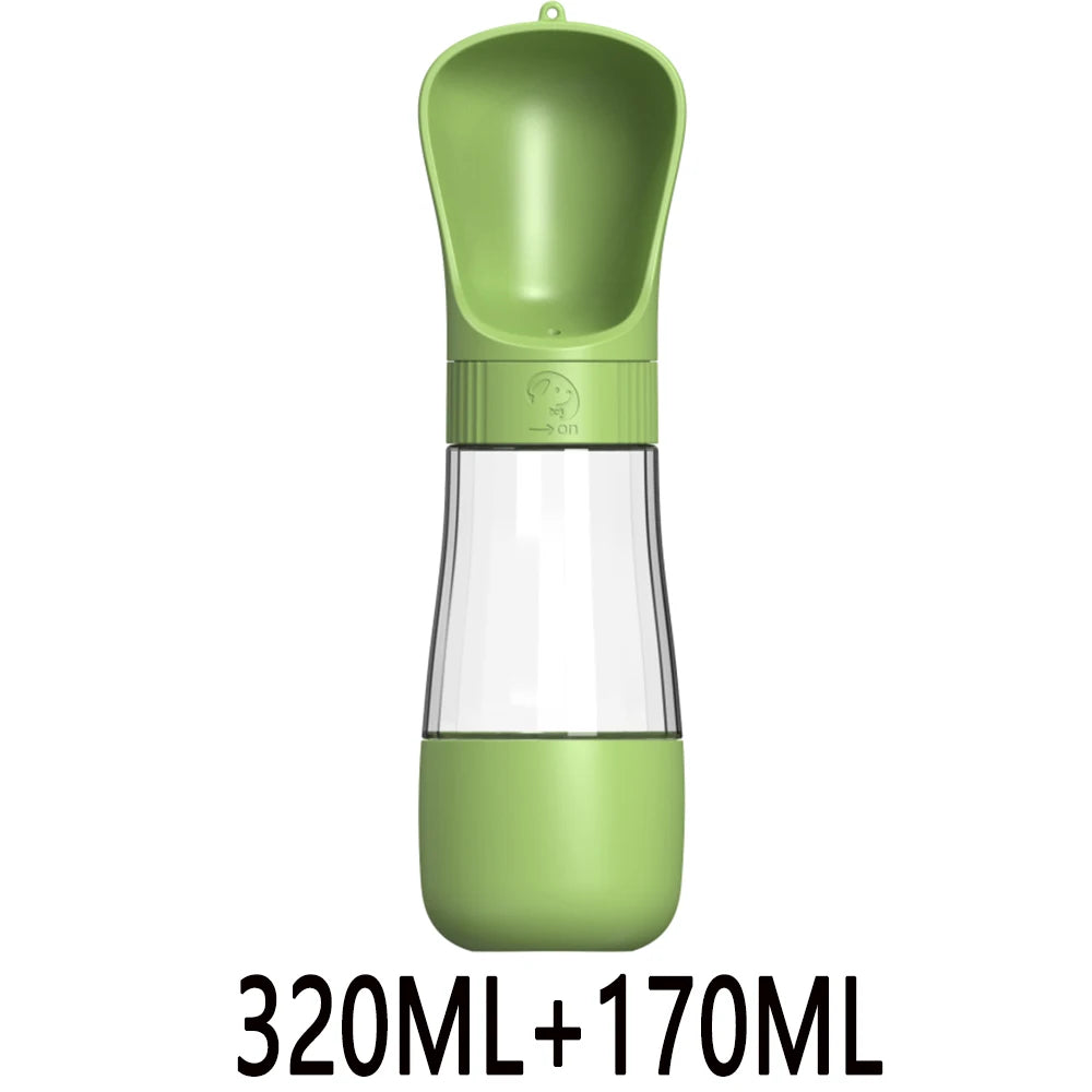Portable Dog Water Bottle With a Drinking Bowl