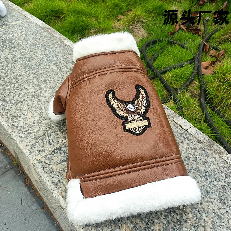 Winter PU Jacket for Dogs & Cats