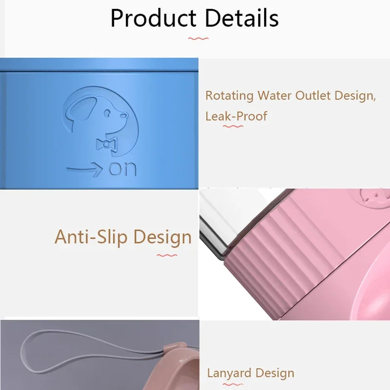 Portable Dog Water Bottle With a Drinking Bowl