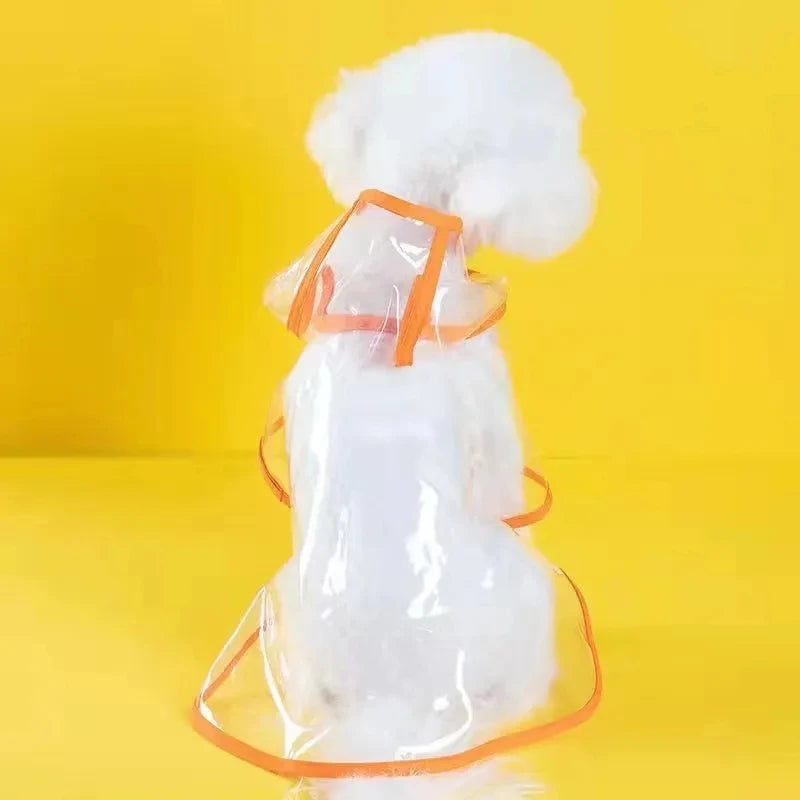 Dog Raincoat – Clear PVC Hooded Poncho