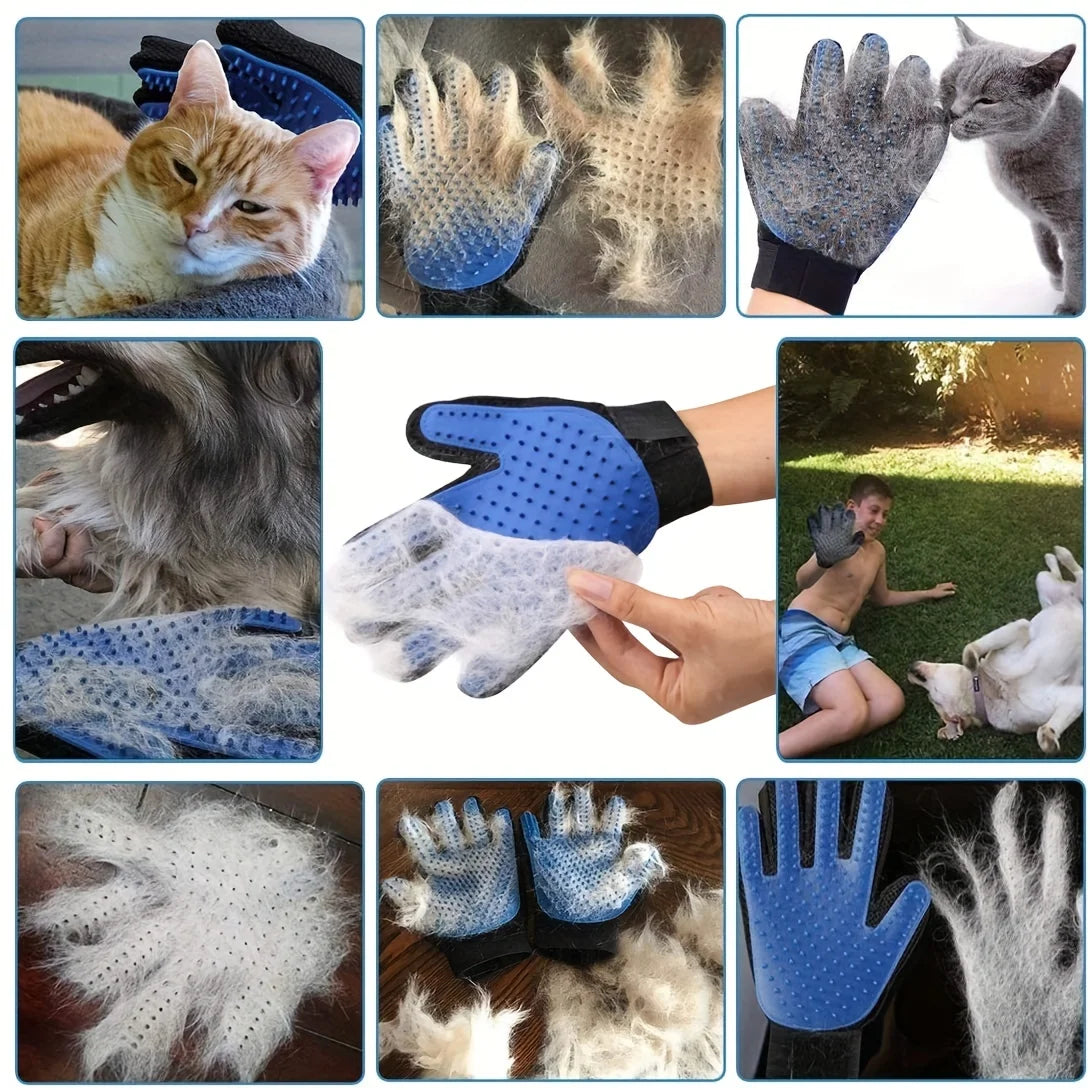 2Pcs Pet Grooming Glove Set
